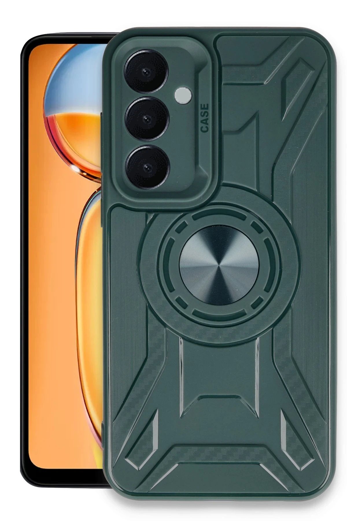 Samsung Galaxy A35 5G Kılıf Lincoln Silikon - Koyu Yeşil-(5796)