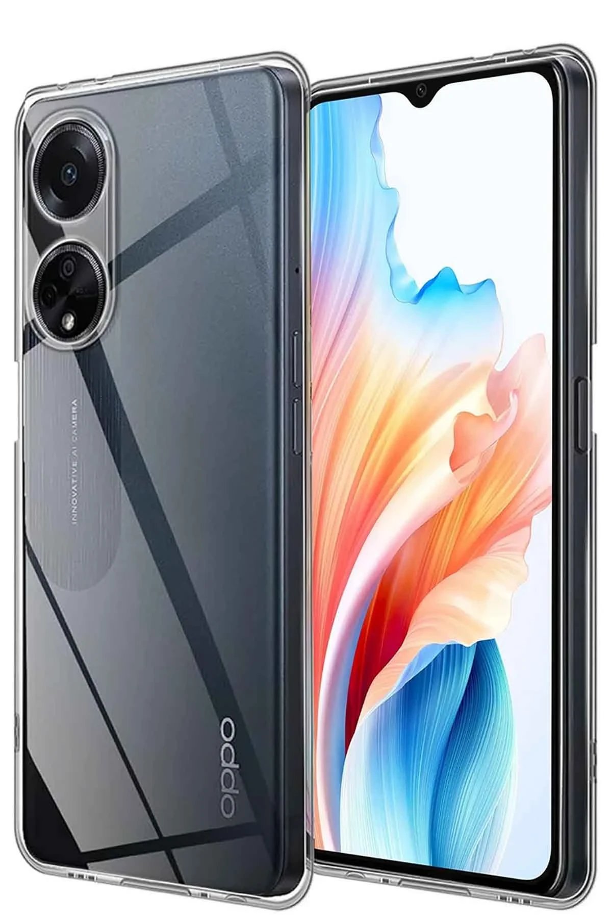 Oppo A38 Kılıf Lüx Şeffaf Silikon-(5796)