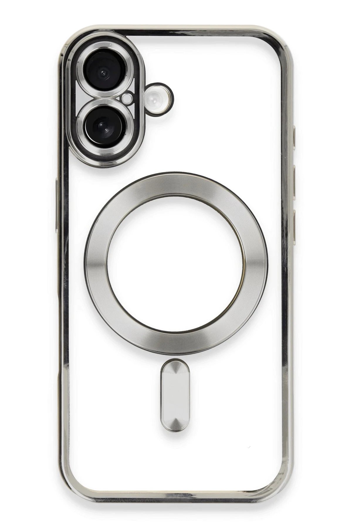 iPhone 16 Plus Kılıf Kross Magneticsafe Kapak - Gümüş-(5796)