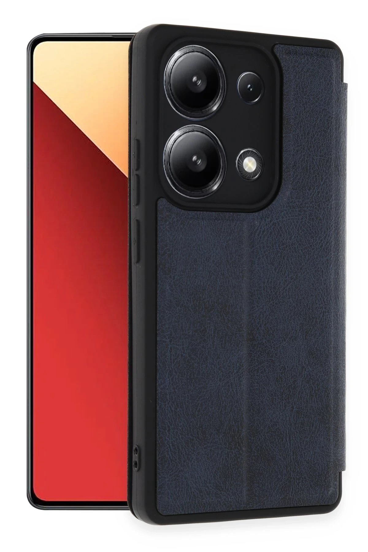 Xiaomi Redmi Note 13 4G Kılıf Flip Cover - Lacivert-(5796)