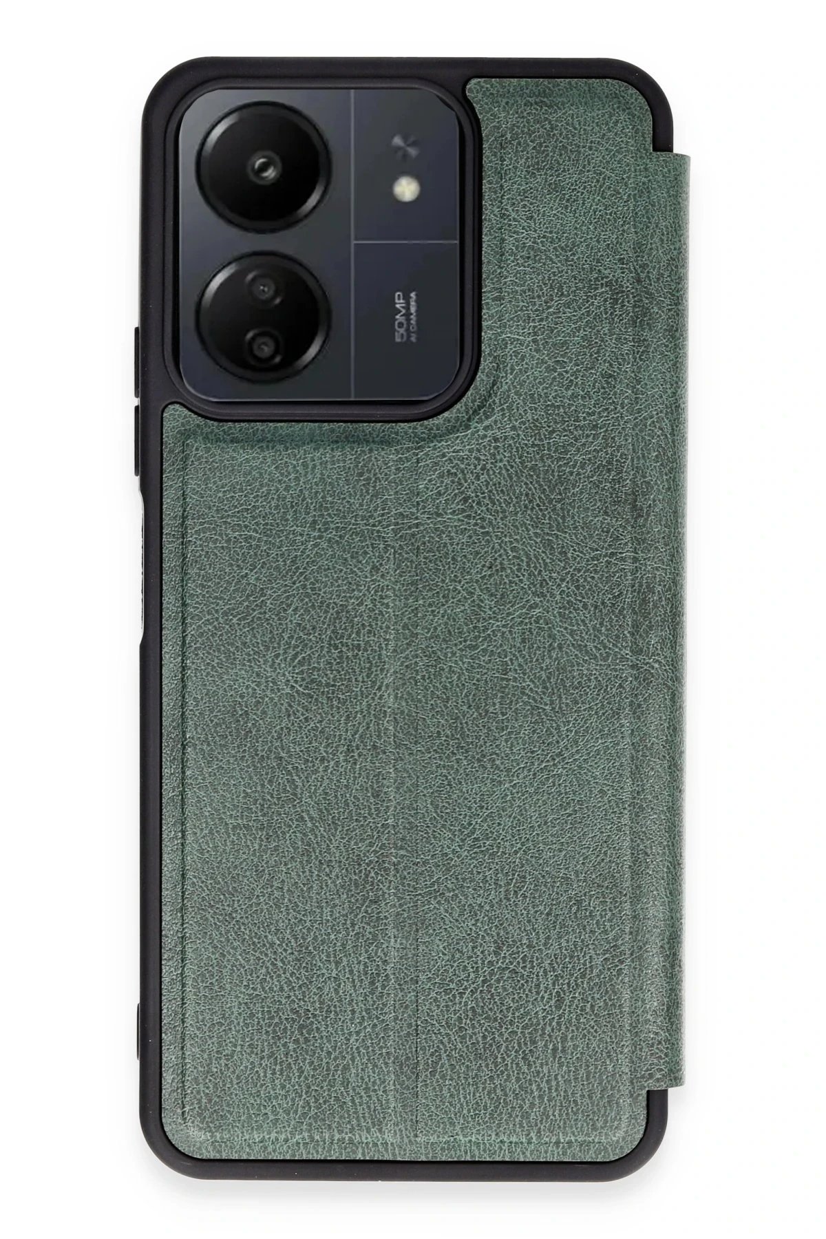 Xiaomi Redmi 13C Kılıf Flip Cover - Koyu Yeşil-(5796)