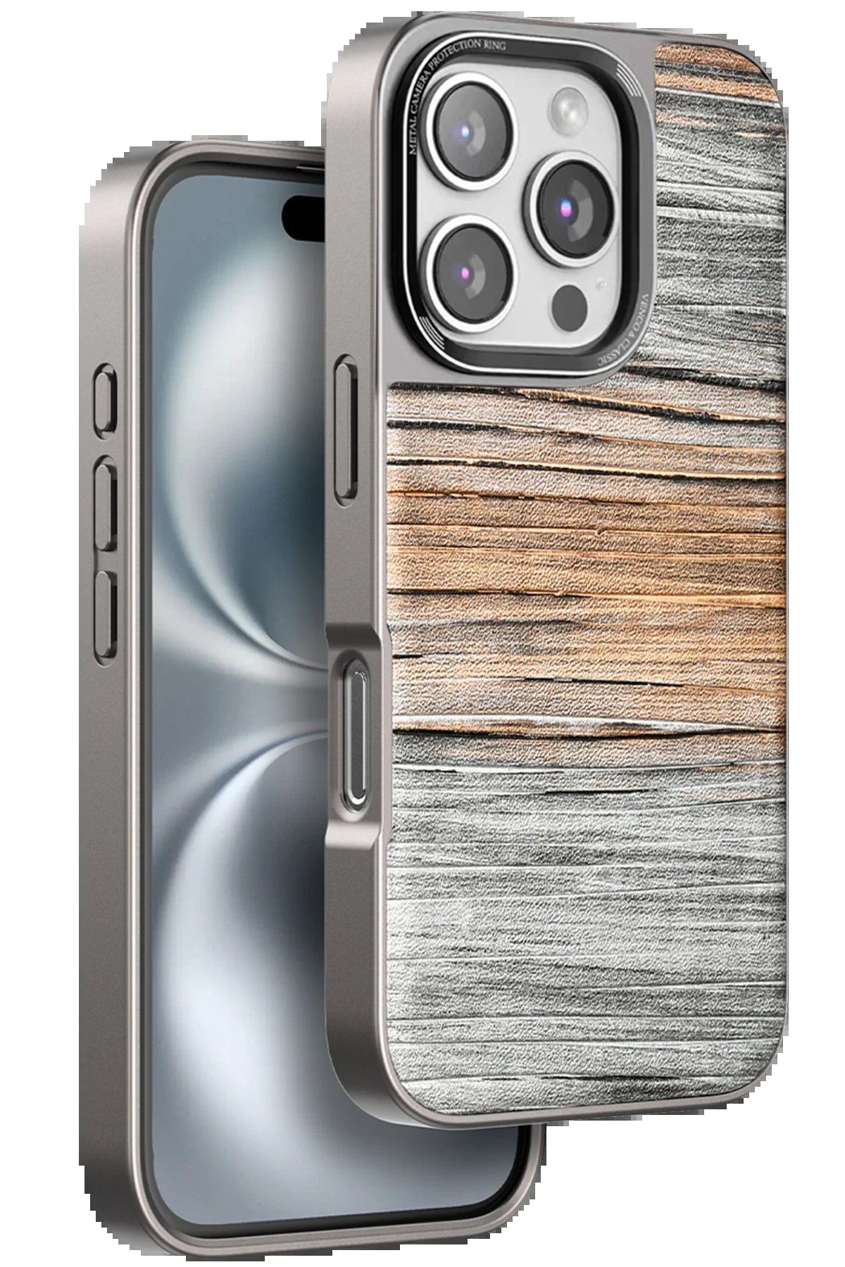 iPhone 16 Pro Wave Kapak - Sarı-(5796)