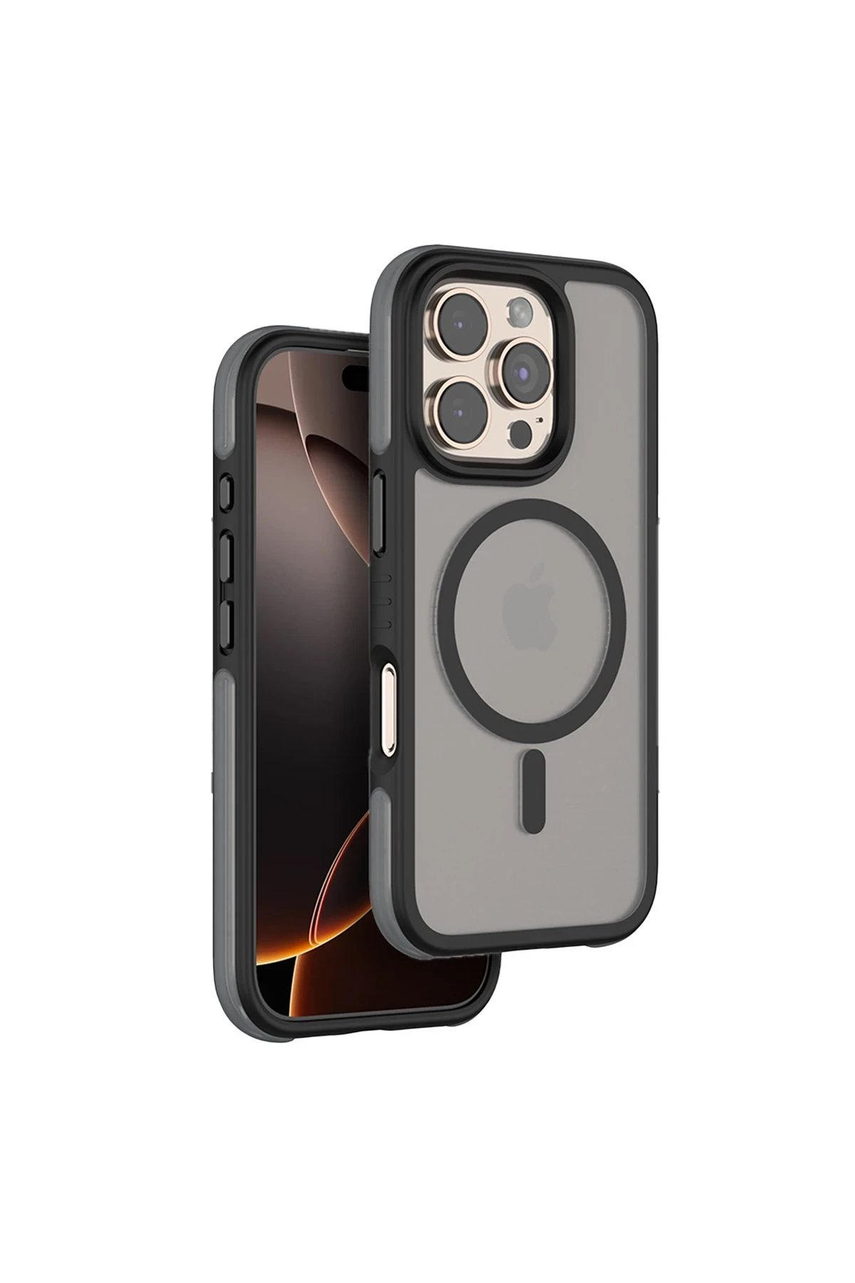 iPhone 16 Pro Max Orbit Magsafe Kapak - Siyah-(5796)