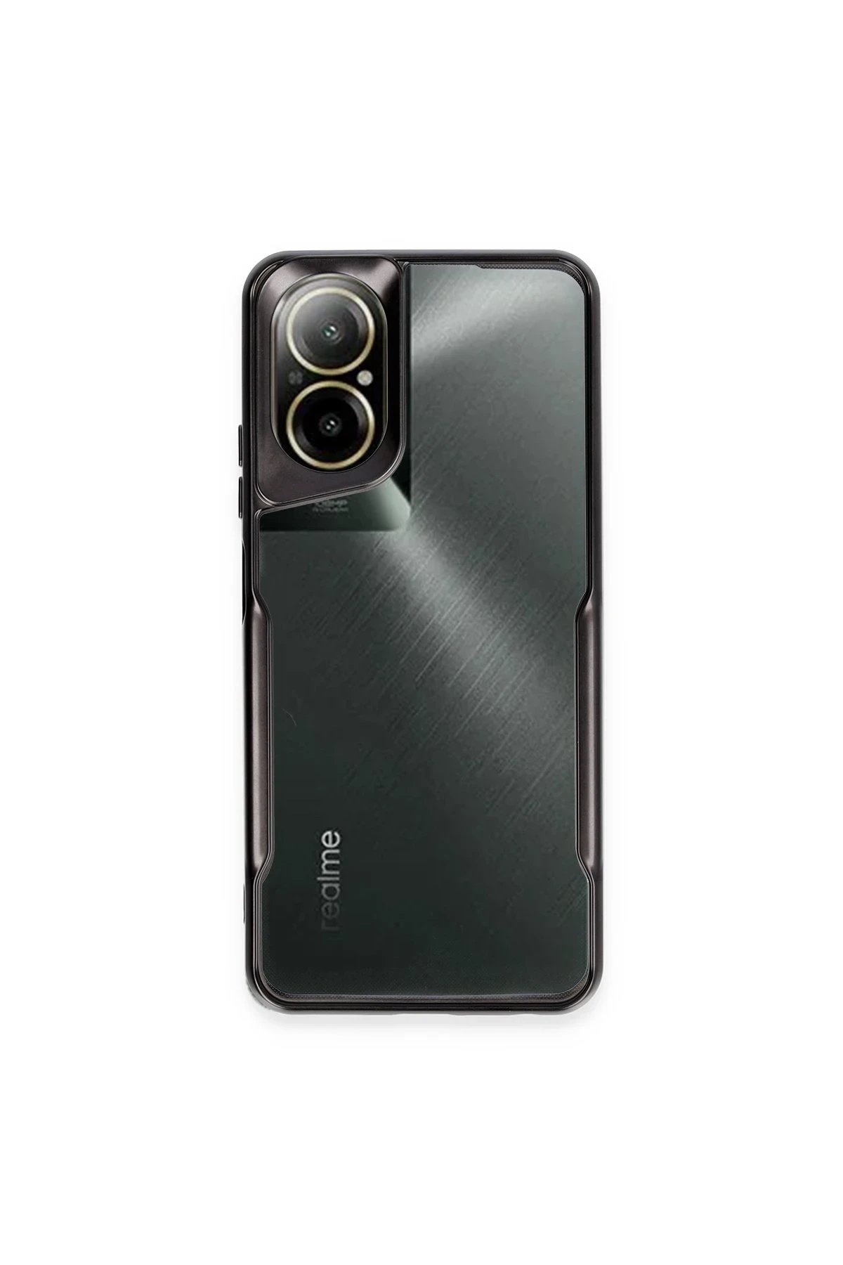 Realme 12 Lite Kılıf Boyi Silikon Kapak - Siyah-(5796)