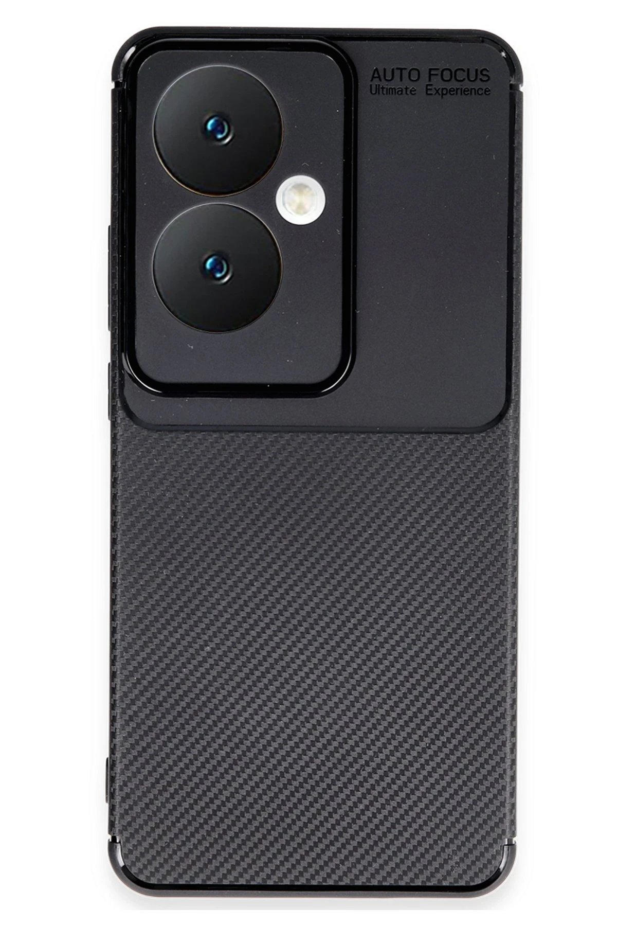 Oppo Reno 11F Kılıf Auto Focus Karbon Kapak - Siyah-(5796)