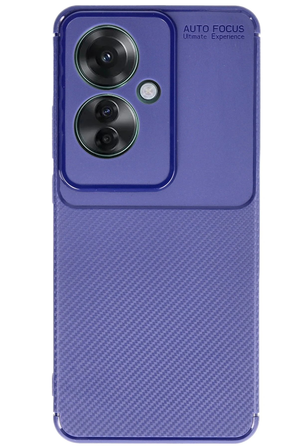 Oppo Reno 11F Kılıf Auto Focus Karbon Kapak - Lacivert-(5796)