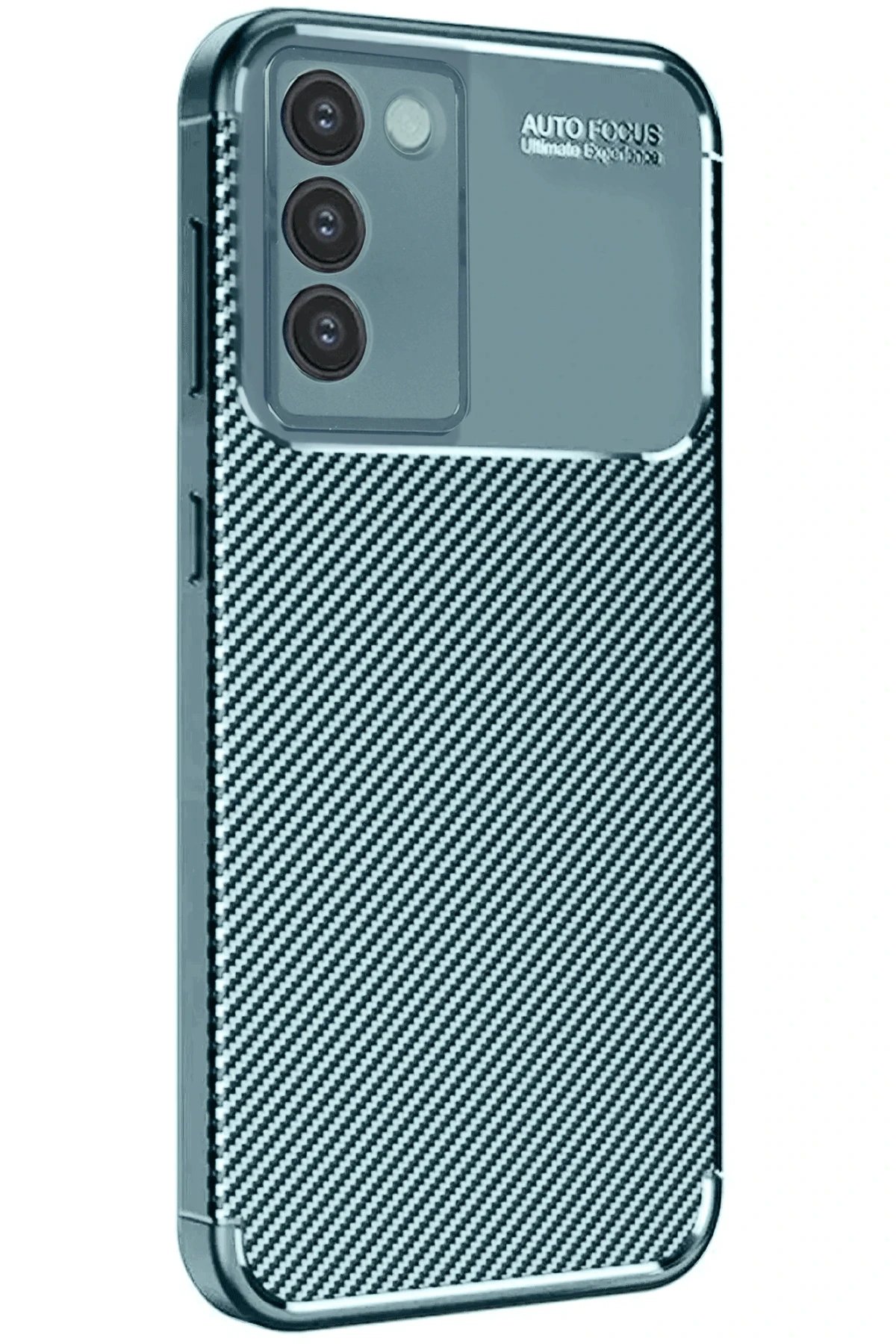 Vivo V30 Lite 4G Kılıf Auto Focus Karbon Kapak - Koyu Yeşil-(5796)