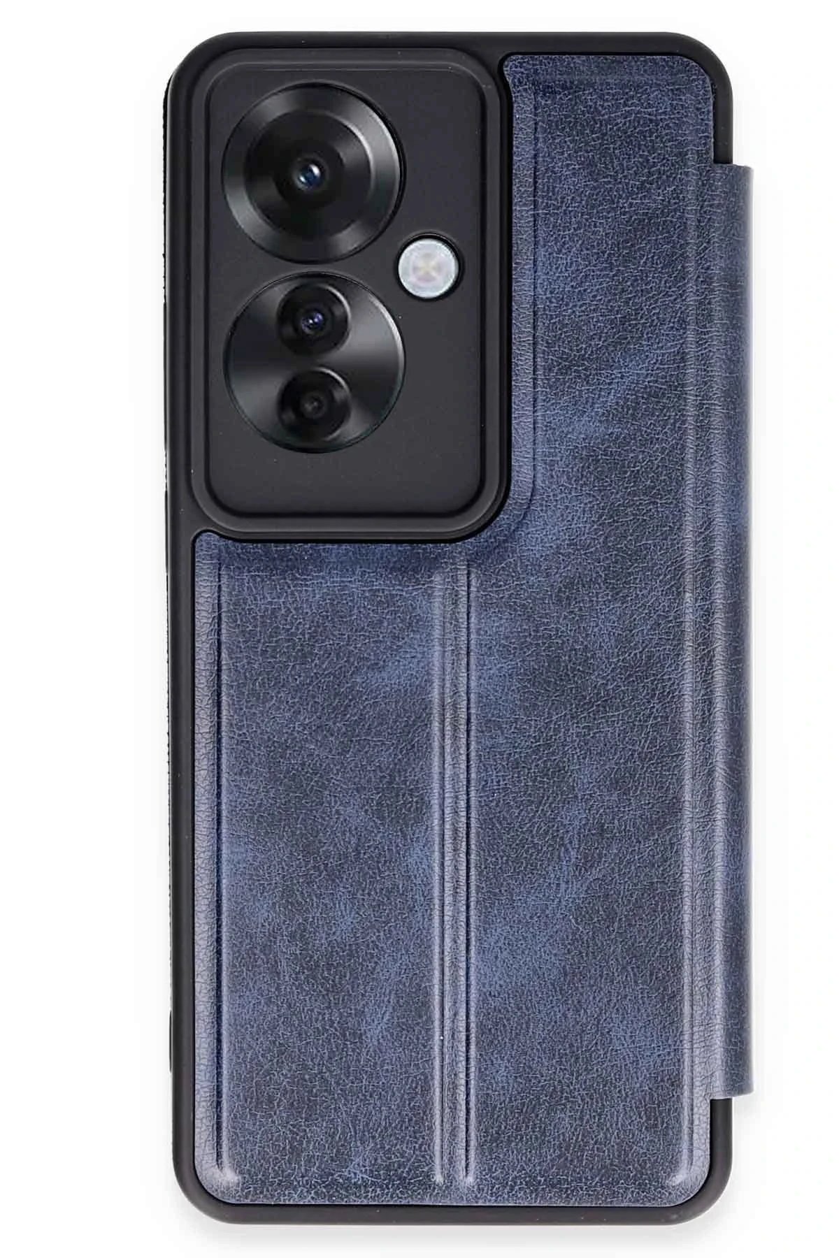 Oppo Reno 11F Kılıf Flip Cover - Lacivert-(5796)