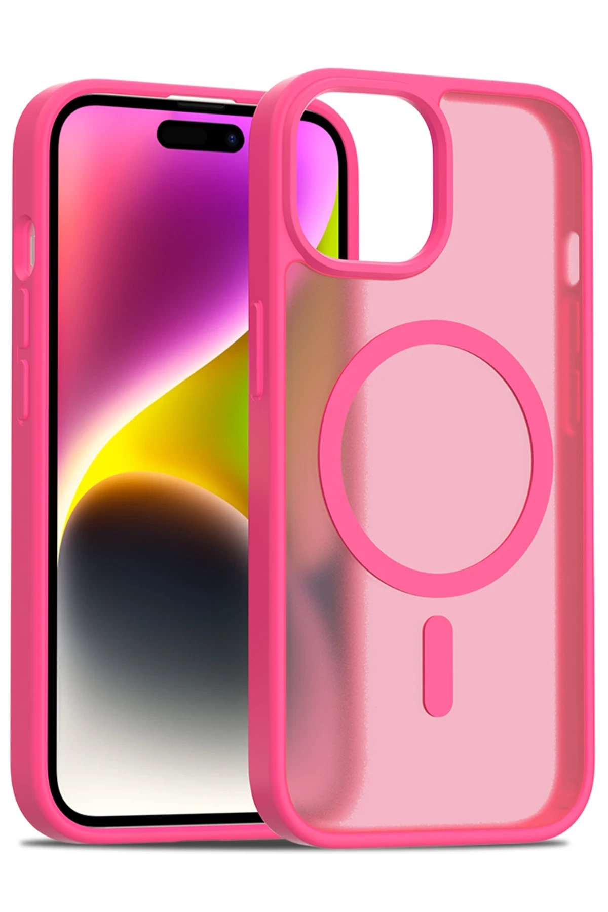 iPhone 15 Jota Magsafe Kapak - Rose-(5796)