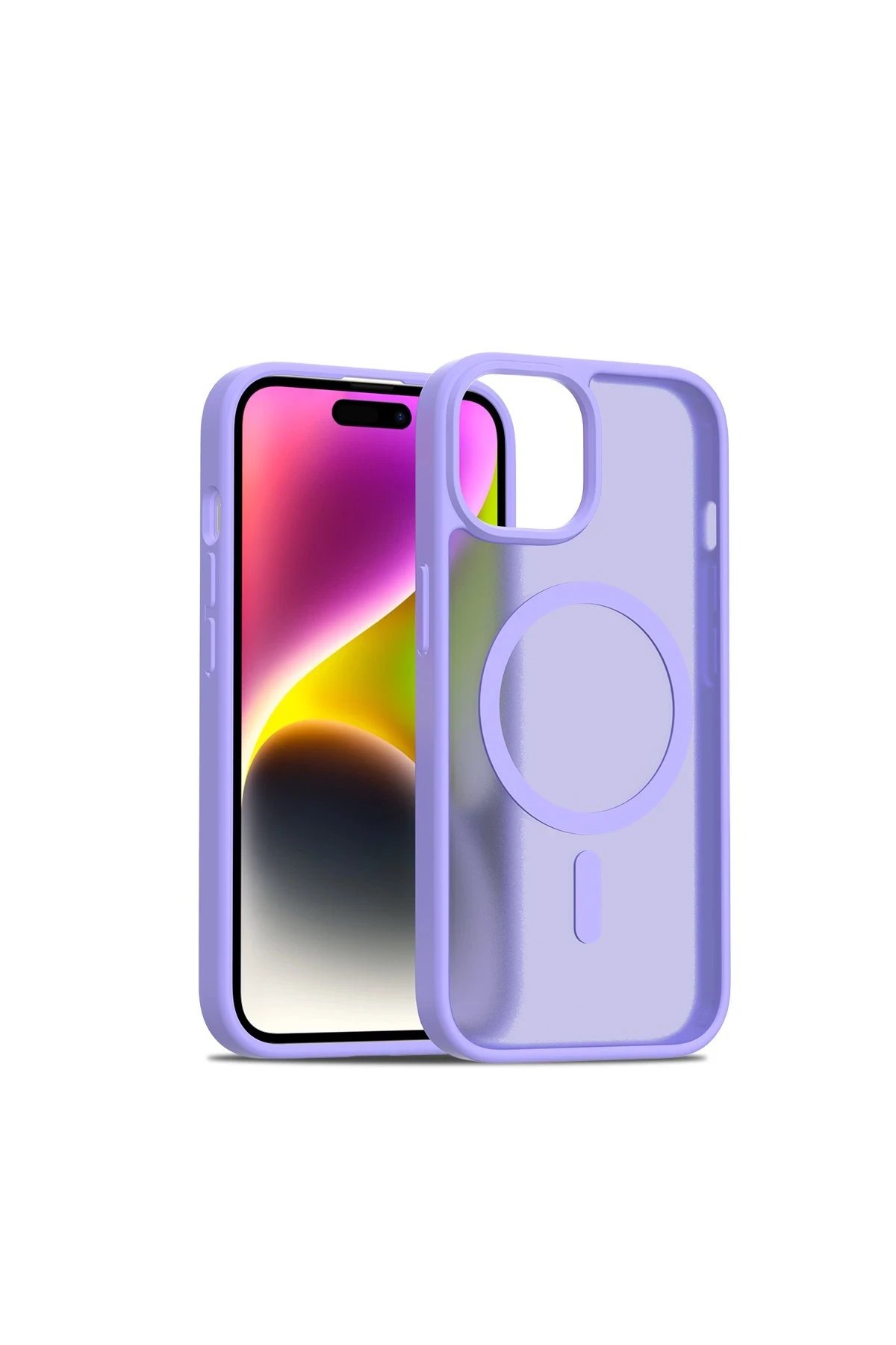 iPhone 14 Jota Magsafe Kapak - Lila-(5796)