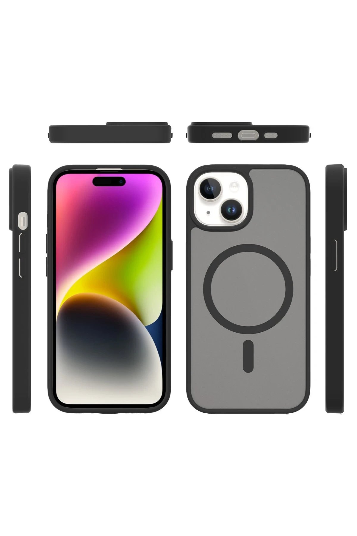 iPhone 14 Pro Jota Magsafe Kapak - Rose-(5796)