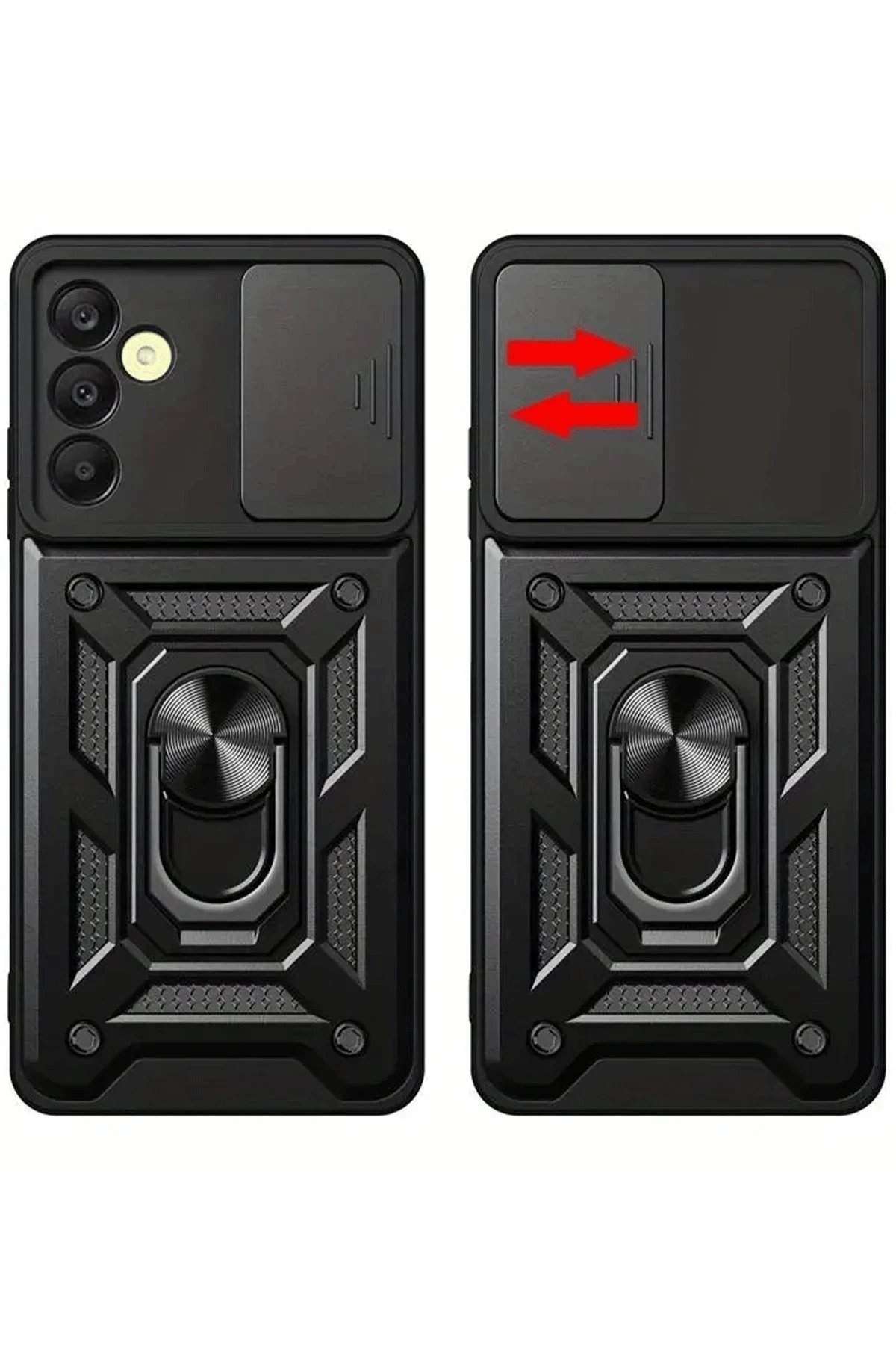 Samsung Galaxy S24 FE Pars Lens Yüzüklü Silikon - Lacivert-(5796)