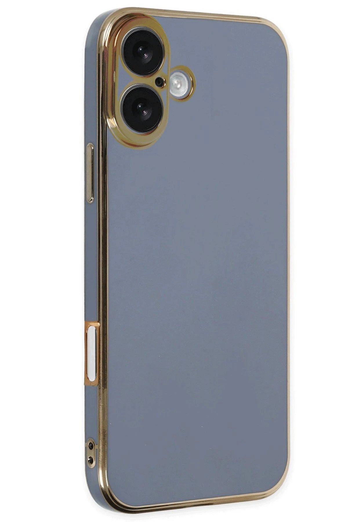 iPhone 16 Kılıf Volet Silikon - Mavi-(5796)