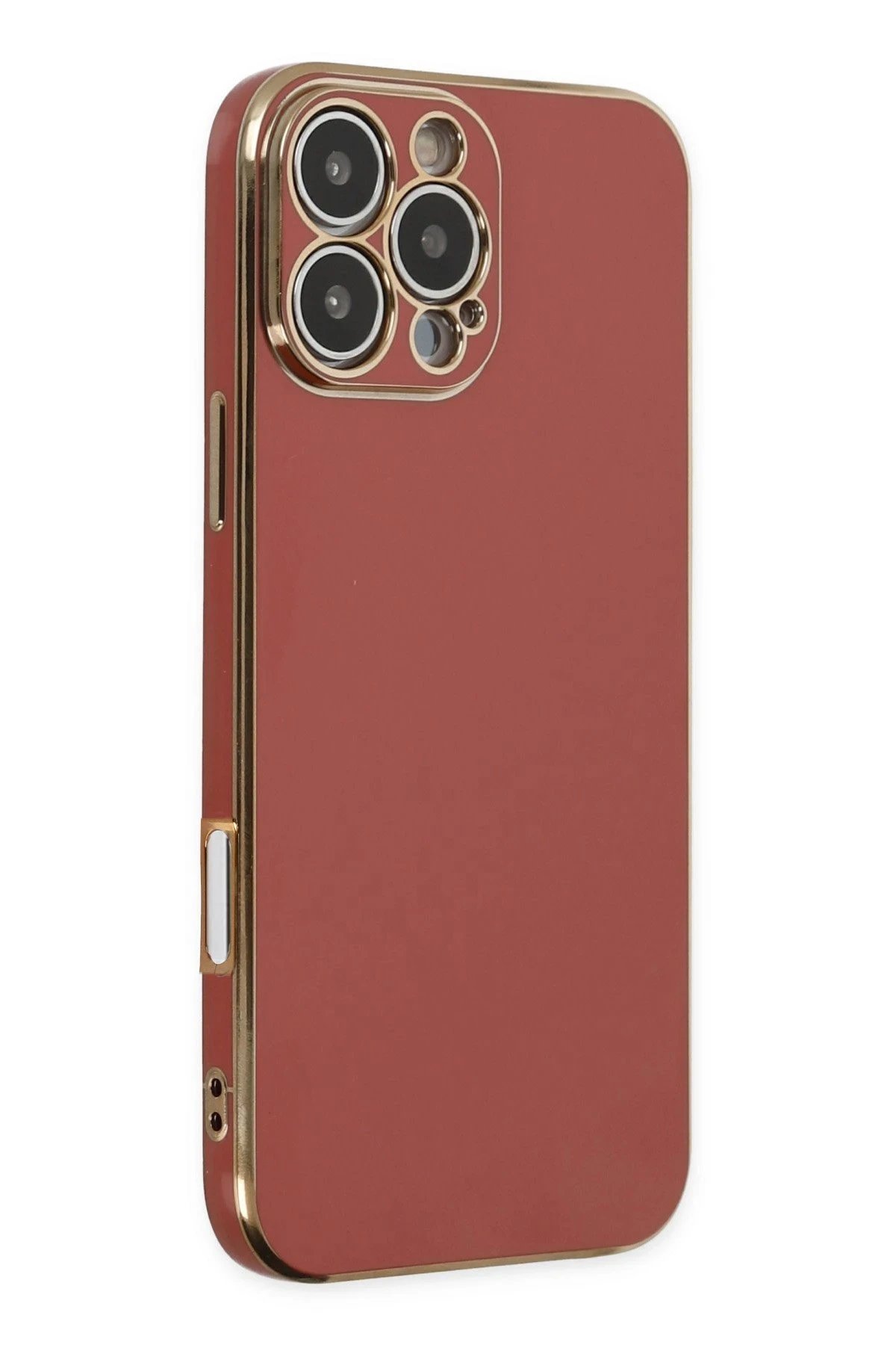 iPhone 16 Pro Max Kılıf Volet Silikon - Kırmızı-(5796)