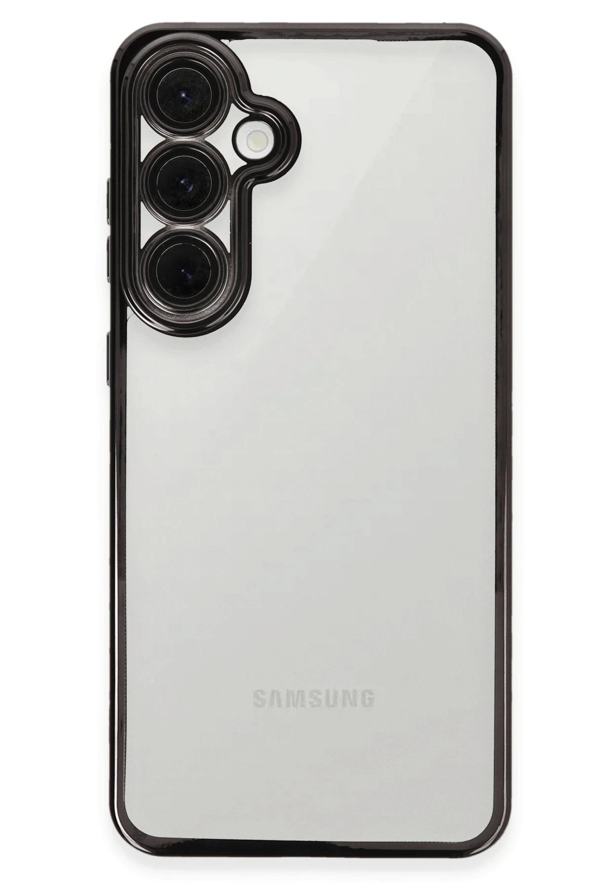 Samsung Galaxy S24 FE Kılıf Lensli Silikon - Siyah-(5796)