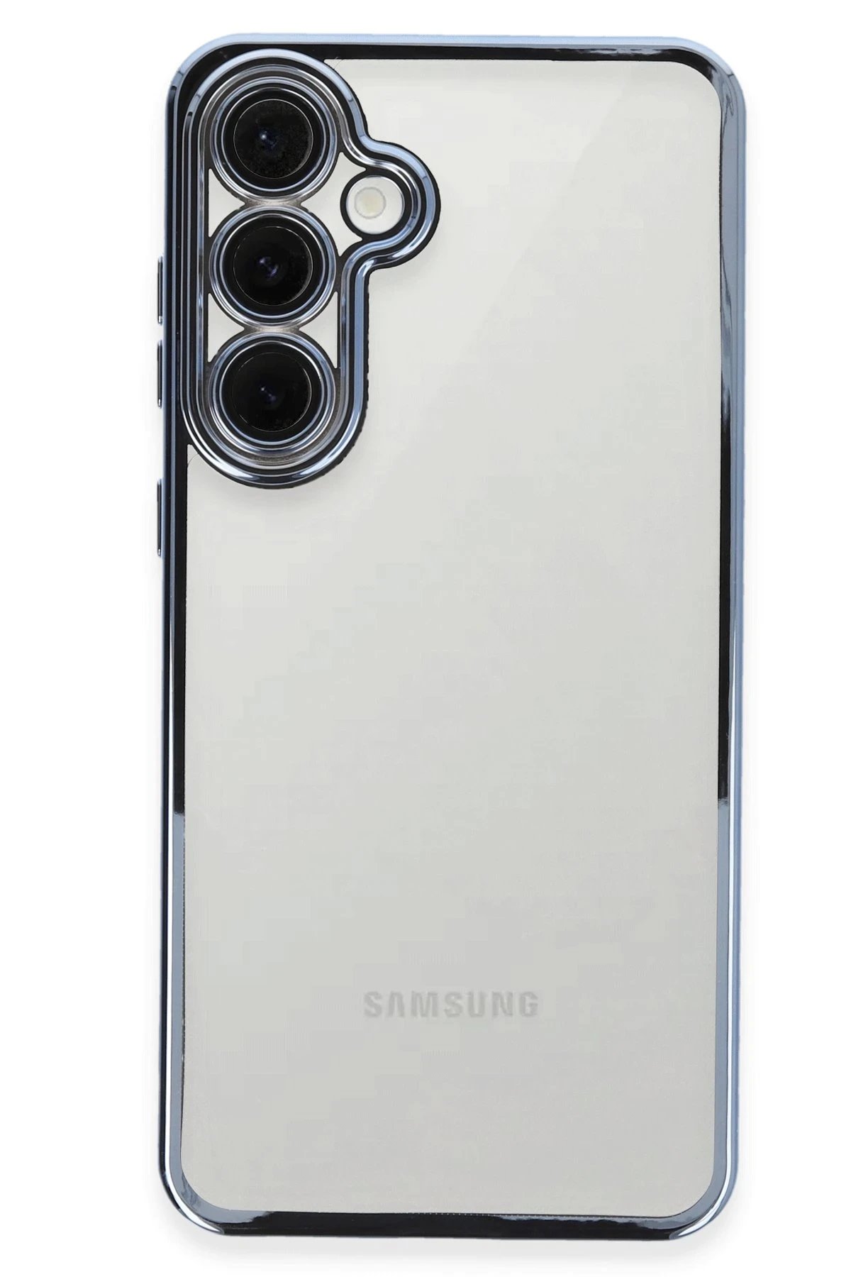 Samsung Galaxy S24 FE Kılıf Lensli Silikon - Lacivert-(5796)