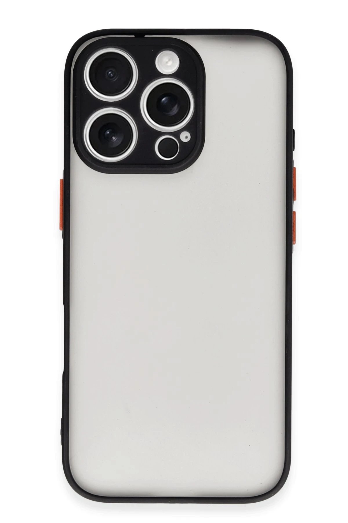 iPhone 16 Pro Kılıf Montreal Silikon Kapak - Siyah-(5796)