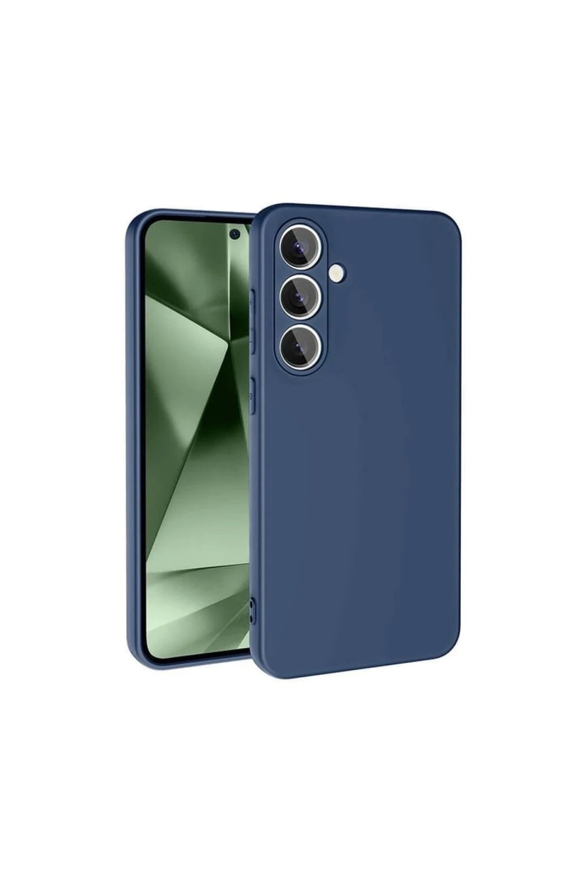 Samsung Galaxy S24 FE Kılıf Nano içi Kadife Silikon - Lacivert-(5796)