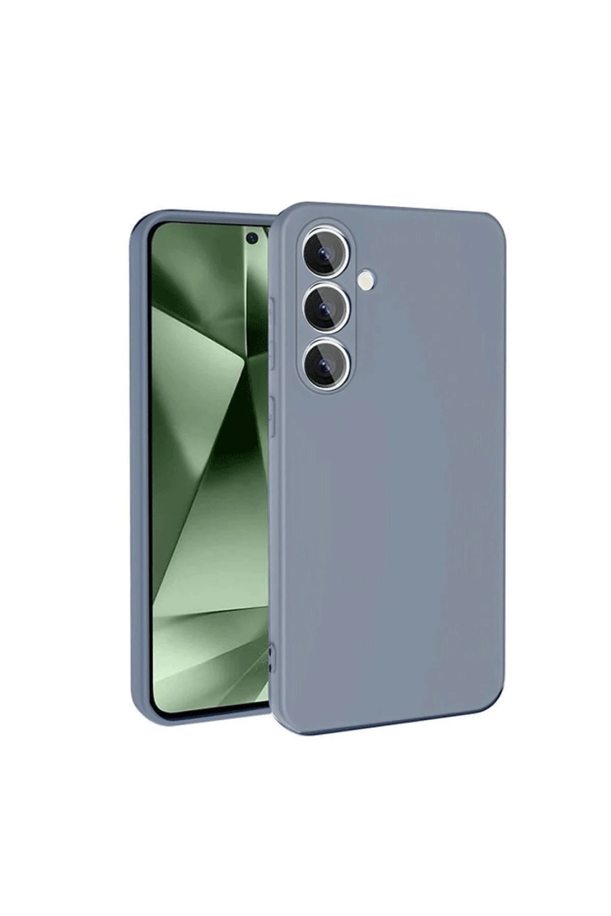 Samsung Galaxy S24 FE Kılıf Nano içi Kadife Silikon - Gri-(5796)