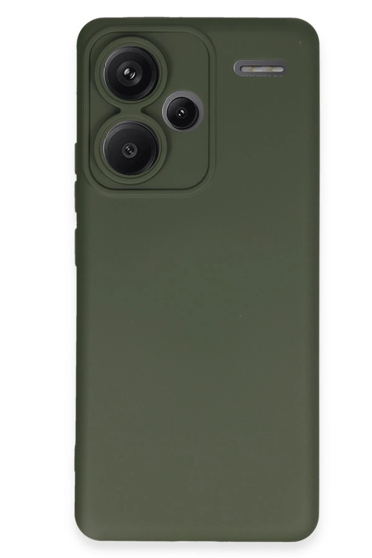 Xiaomi Redmi Note 13 Pro Plus Kılıf Nano içi Kadife Silikon - Koyu Yeşil-(5796)