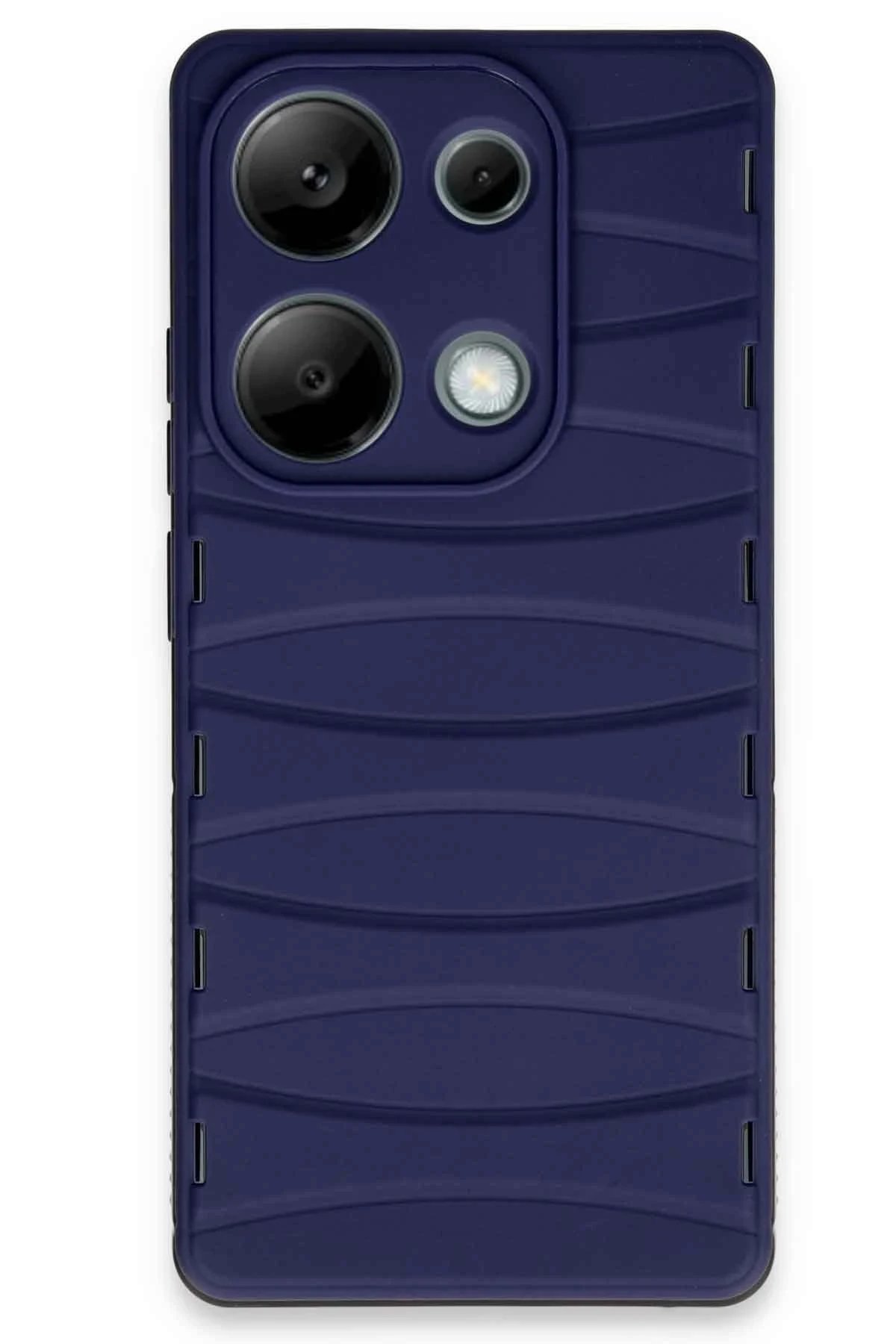 Xiaomi Redmi Note 13 Pro 4G Kılıf Bibercas Silikon Kapak - Lacivert-(5796)