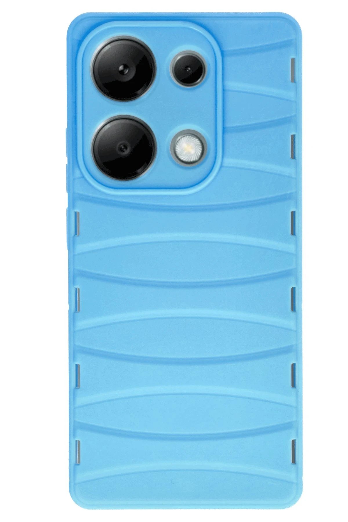 Xiaomi Redmi Note 13 Pro 4G Kılıf Bibercas Silikon Kapak - Mavi-(5796)