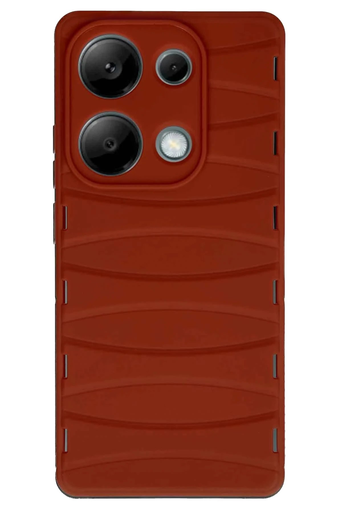 Xiaomi Redmi Note 13 Pro 4G Kılıf Bibercas Silikon Kapak - Kırmızı-(5796)