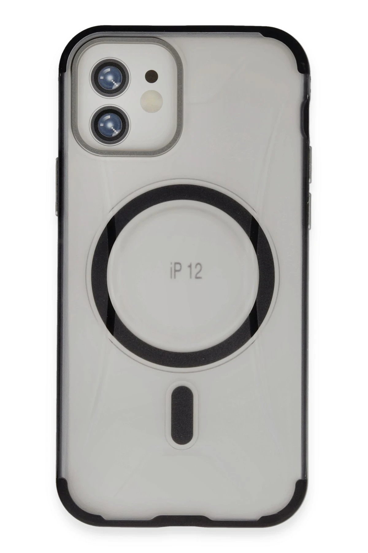 iPhone 12 Hilton Magsafe Kapak - Siyah-(5796)