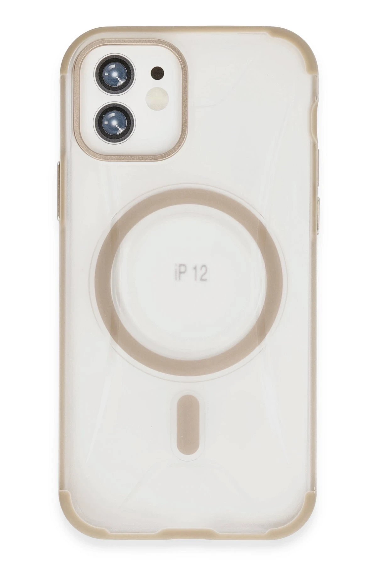 iPhone 12 Hilton Magsafe Kapak - Gold-(5796)