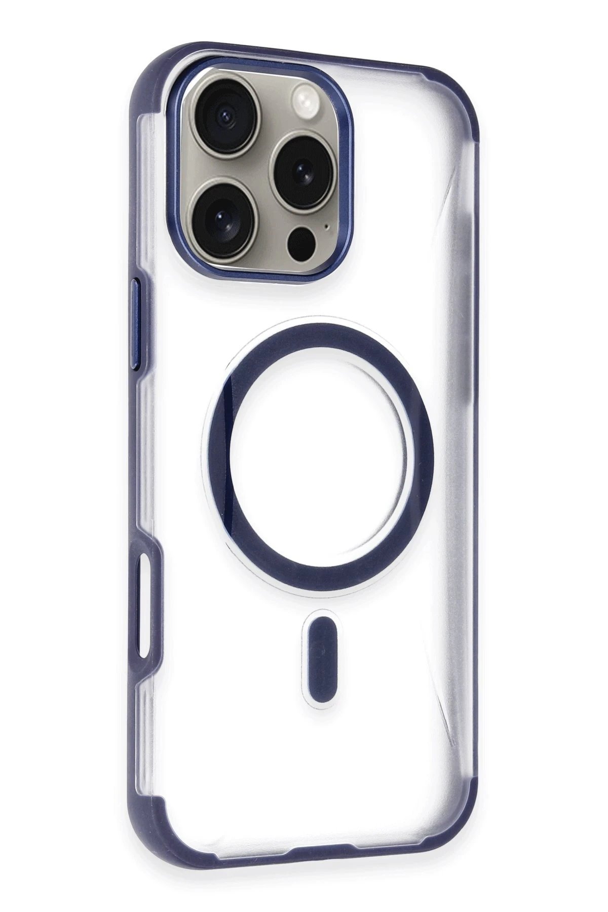 iPhone 14 Pro Max Hilton Magsafe Kapak - Lacivert-(5796)