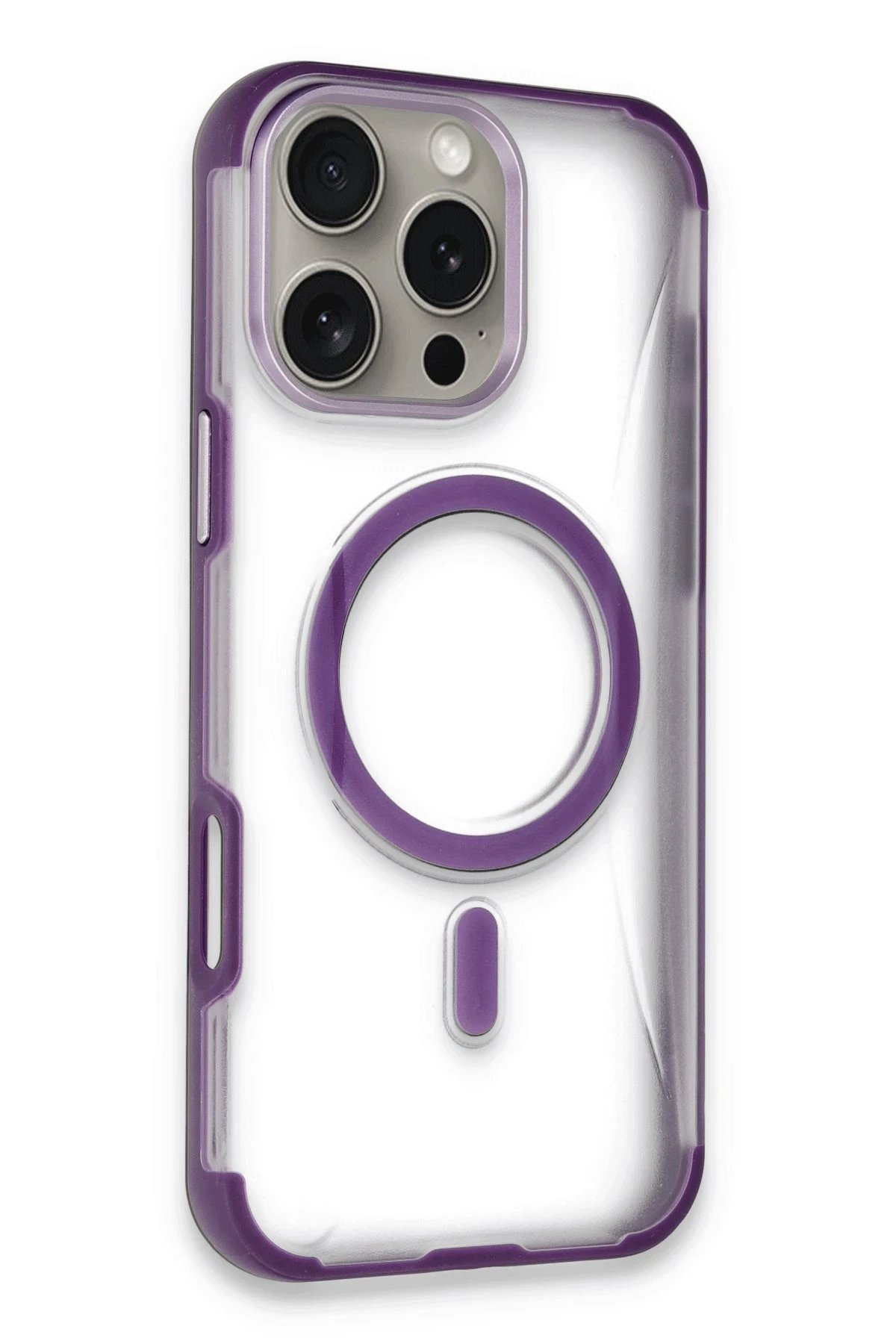 iPhone 14 Pro Max Hilton Magsafe Kapak - Derin Mor-(5796)