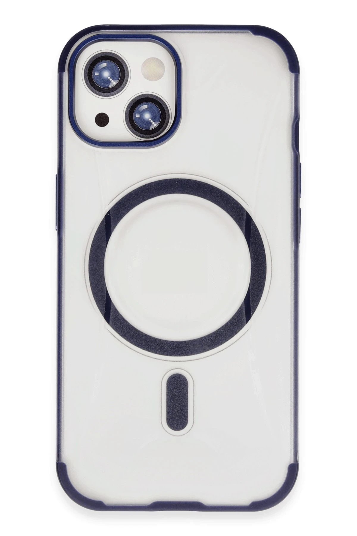 iPhone 15 Hilton Magsafe Kapak - Lacivert-(5796)