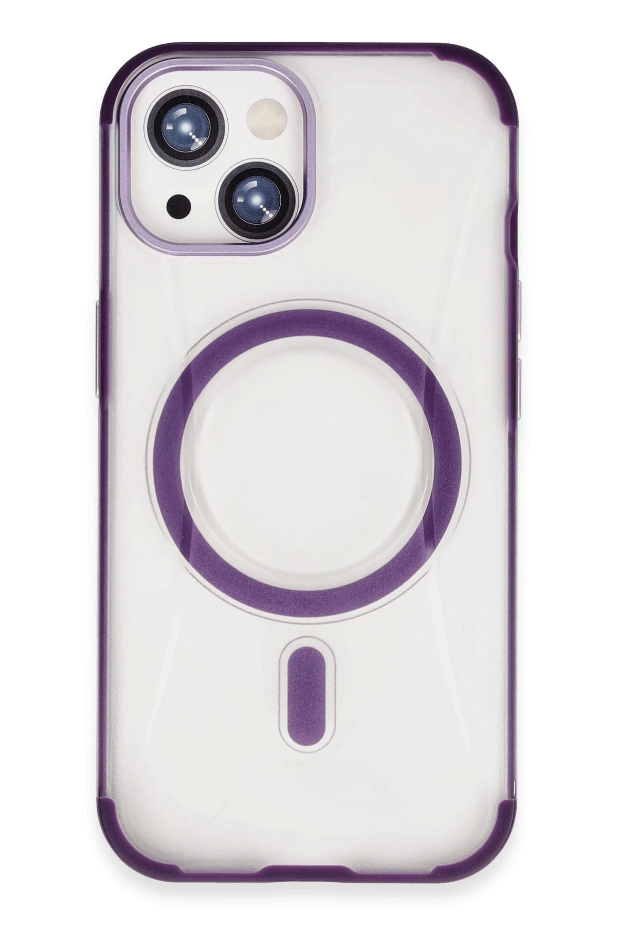 iPhone 15 Hilton Magsafe Kapak - Derin Mor-(5796)