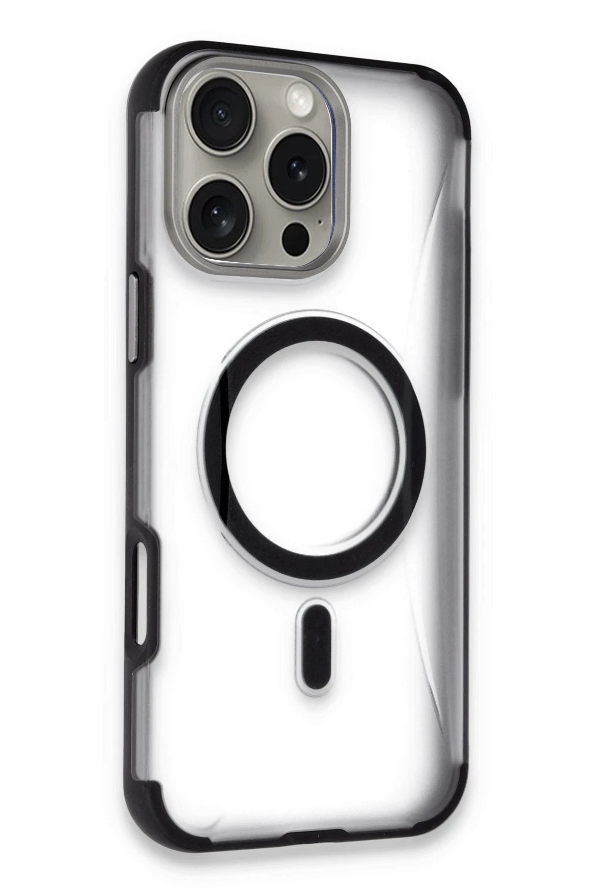 iPhone 16 Pro Hilton Magsafe Kapak - Siyah-(5796)