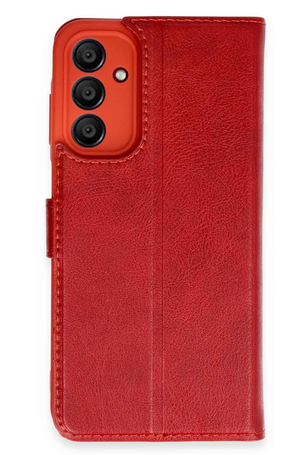 Samsung Galaxy A15 4G Kılıf Trend S Plus Kapaklı Kılıf - Kırmızı-(5796)