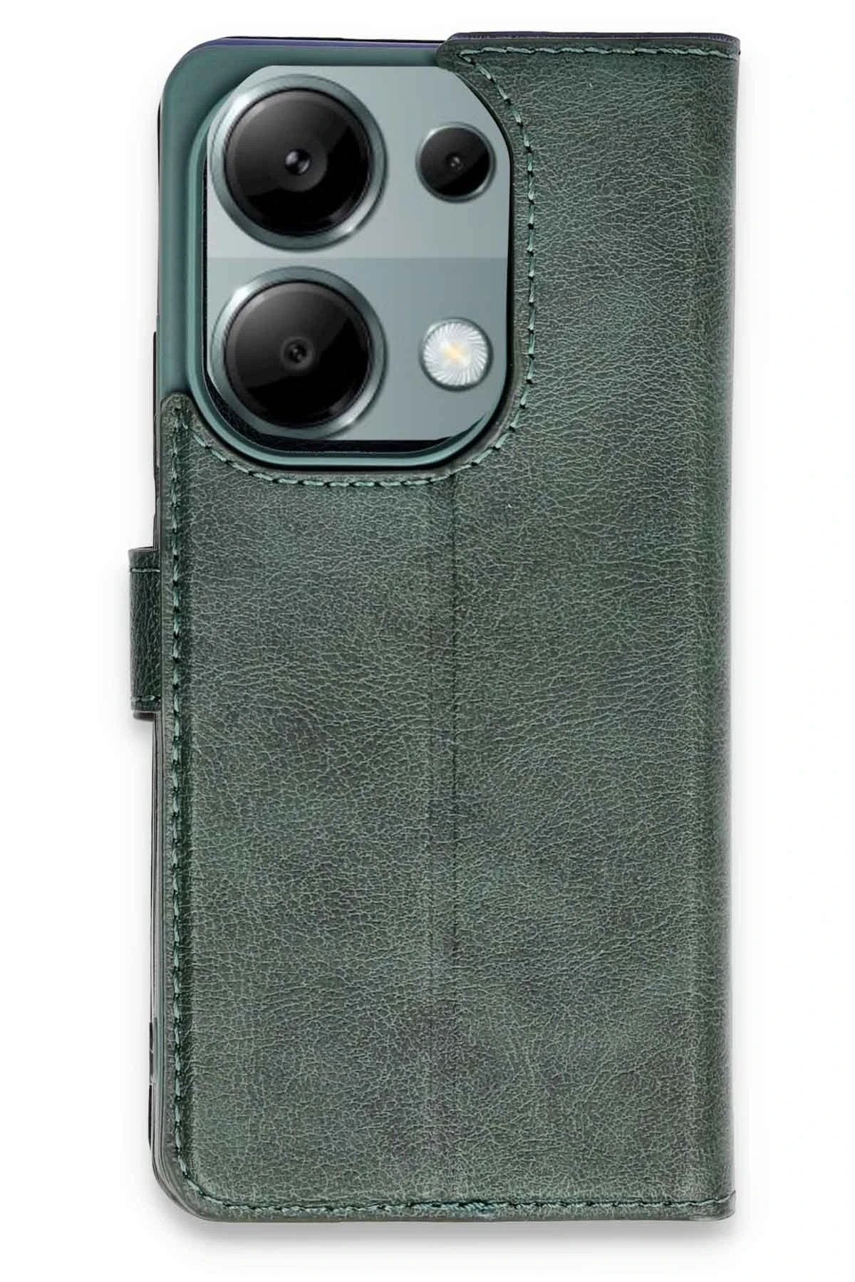 Xiaomi Redmi Note 13 Pro 4G Kılıf Trend S Plus Kapaklı Kılıf - Yeşil-(5796)