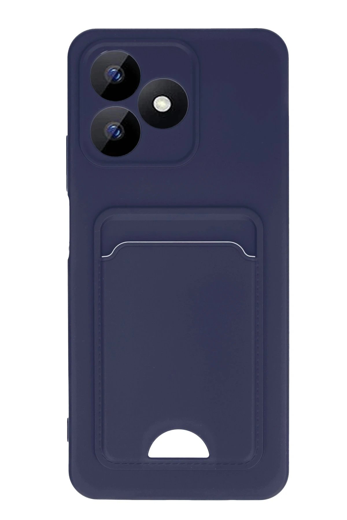 Realme Note 50 4G Kılıf Kelvin Kartvizitli Silikon - Lacivert-(5796)