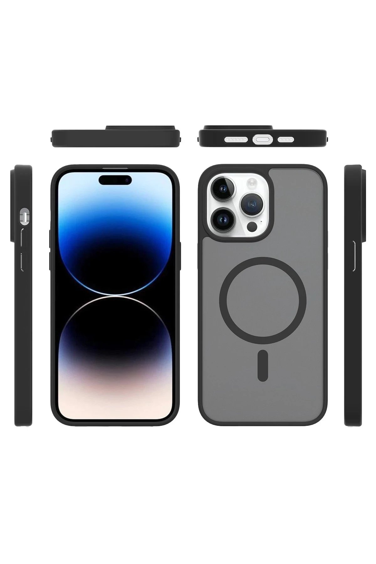 iPhone 11 Pro Max Jota Magsafe Kapak - Titan Gri-(5796)