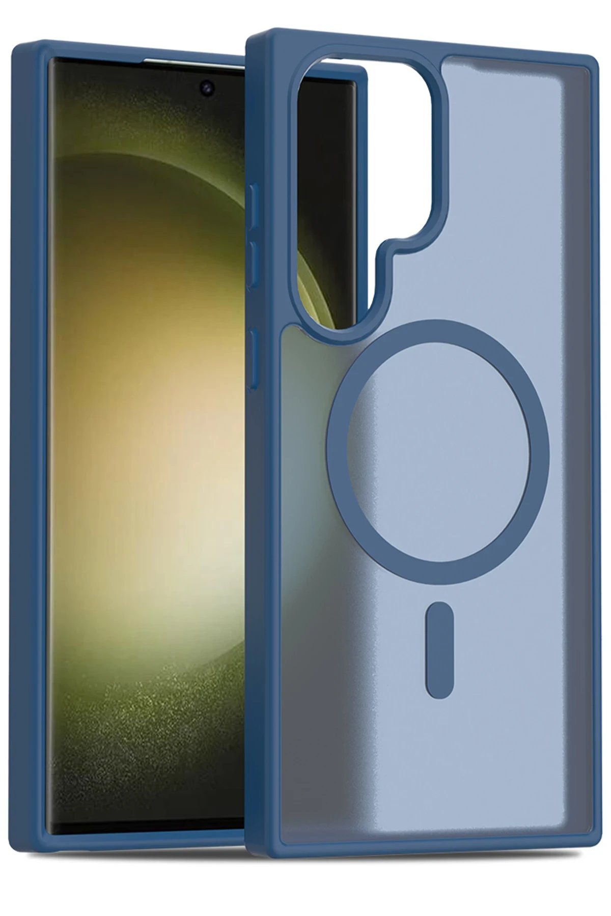 Samsung Galaxy S23 Ultra Jota Magsafe Kapak - Lacivert-(5796)