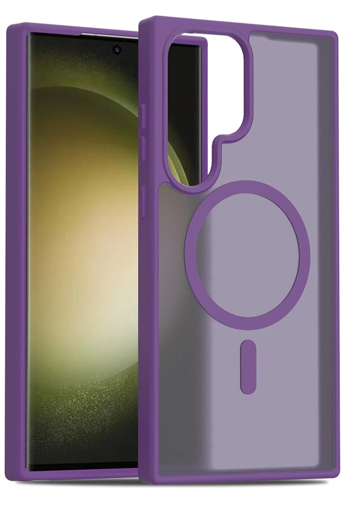 Samsung Galaxy S23 Ultra Jota Magsafe Kapak - Derin Mor-(5796)