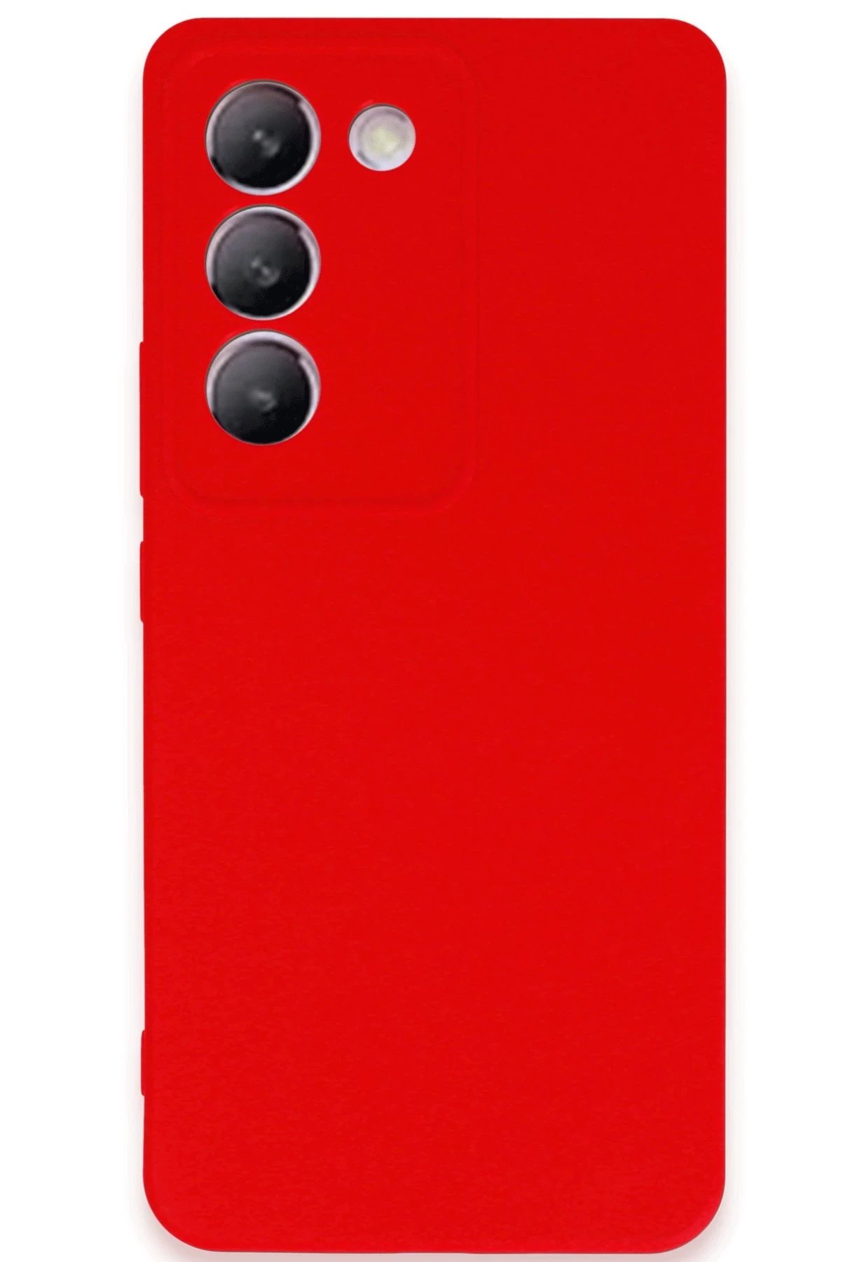 Vivo V30 Lite 4G Kılıf First Silikon - Kırmızı-(5796)