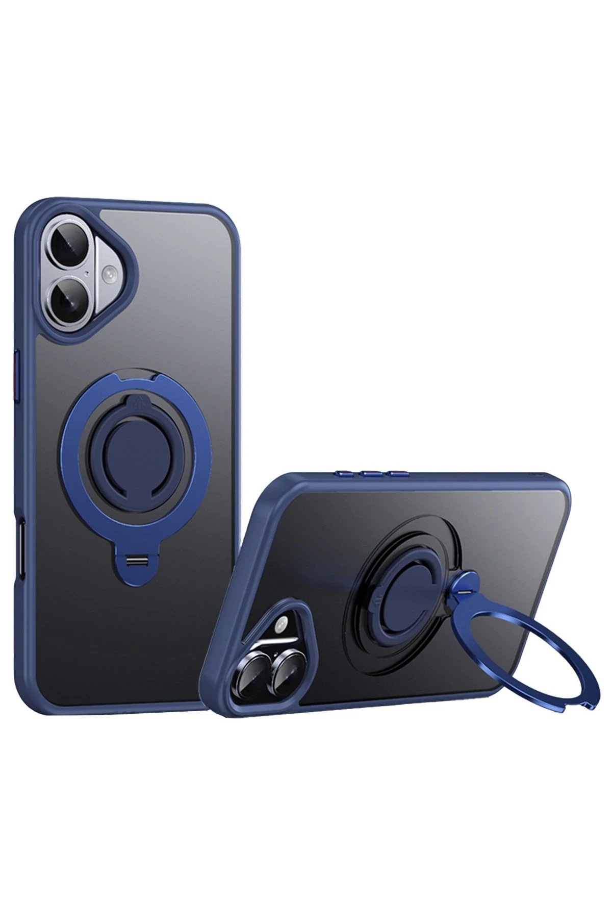 iPhone 16 Avatar 360 Dönen Magsafe Kapak - Lacivert-(5796)