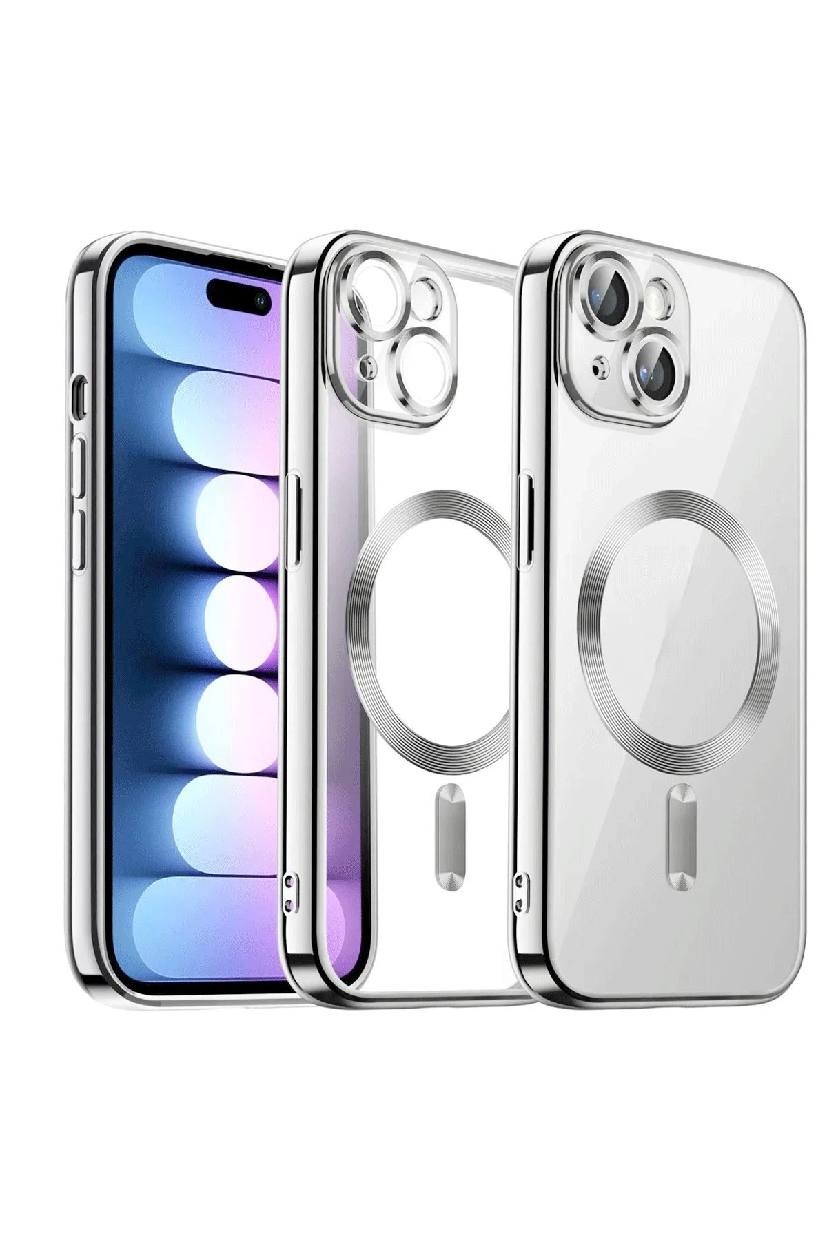 iPhone 13 Kılıf Kross Magneticsafe Kapak - Titan Gri-(5796)