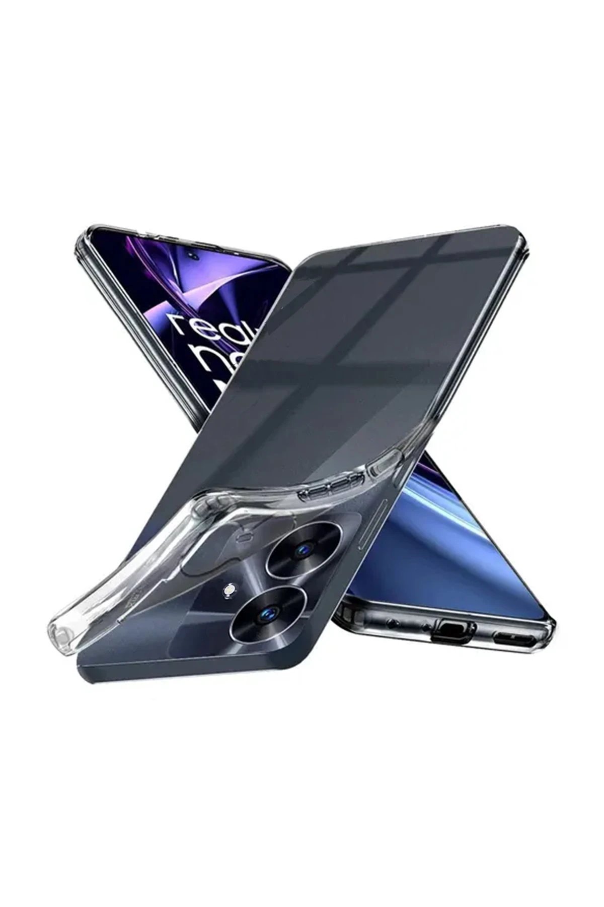 Realme Note 60 Kılıf Lüx Şeffaf Silikon-(5796)