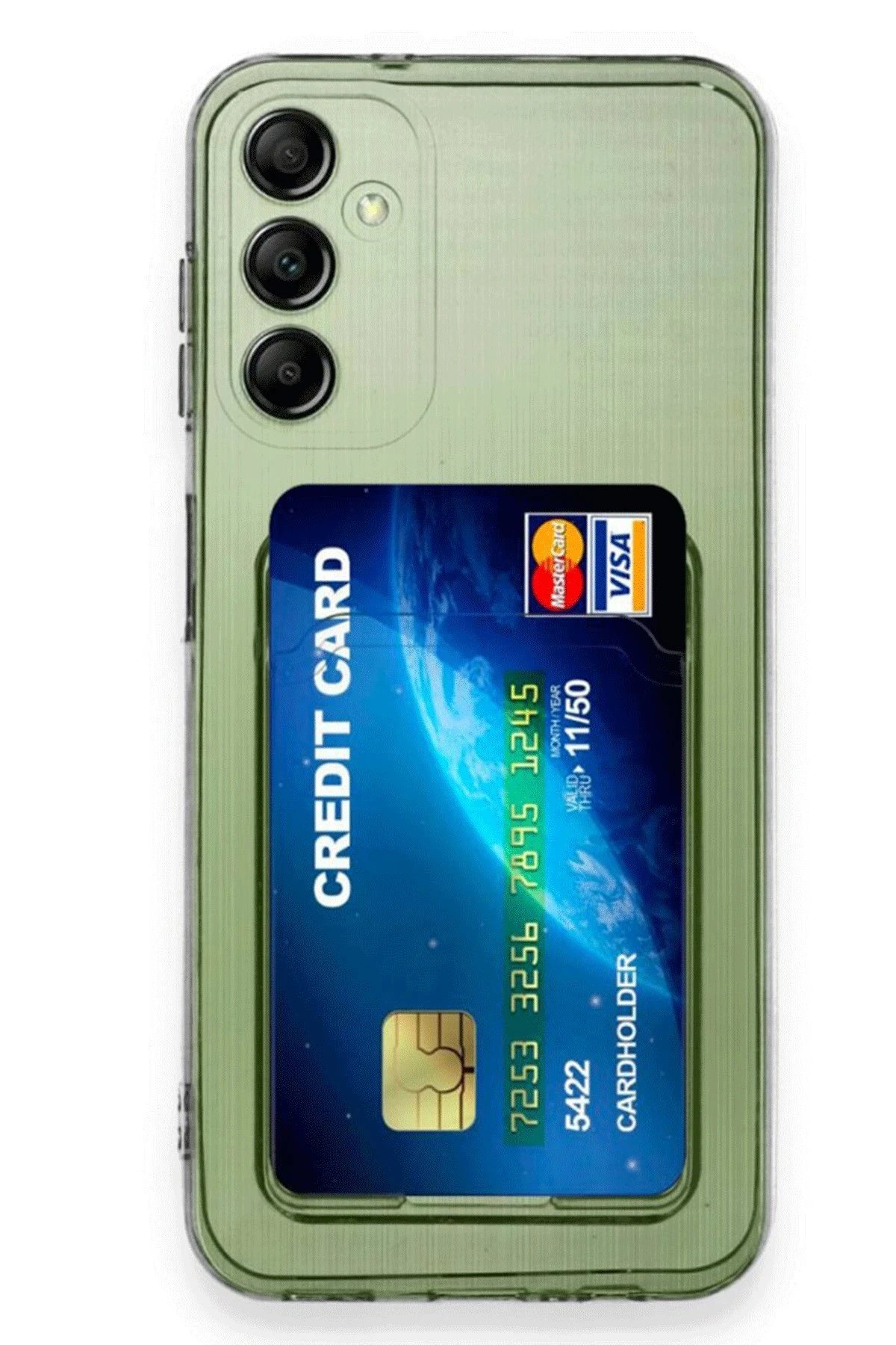 Samsung Galaxy A16 5G Kılıf Kart Şeffaf Silikon - Şeffaf-(5796)