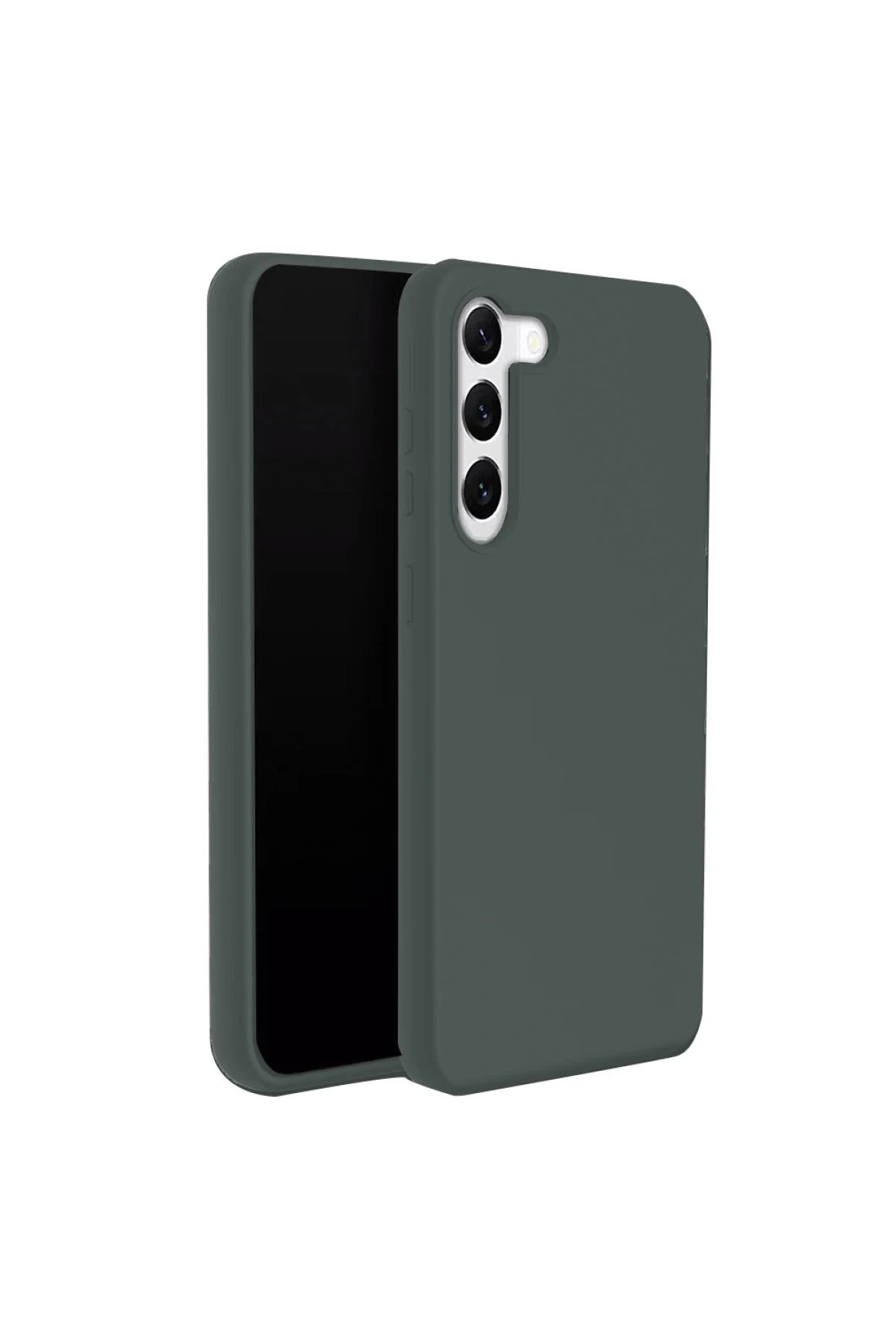 Samsung Galaxy S24 Plus Kılıf First Silikon - Koyu Yeşil-(5796)