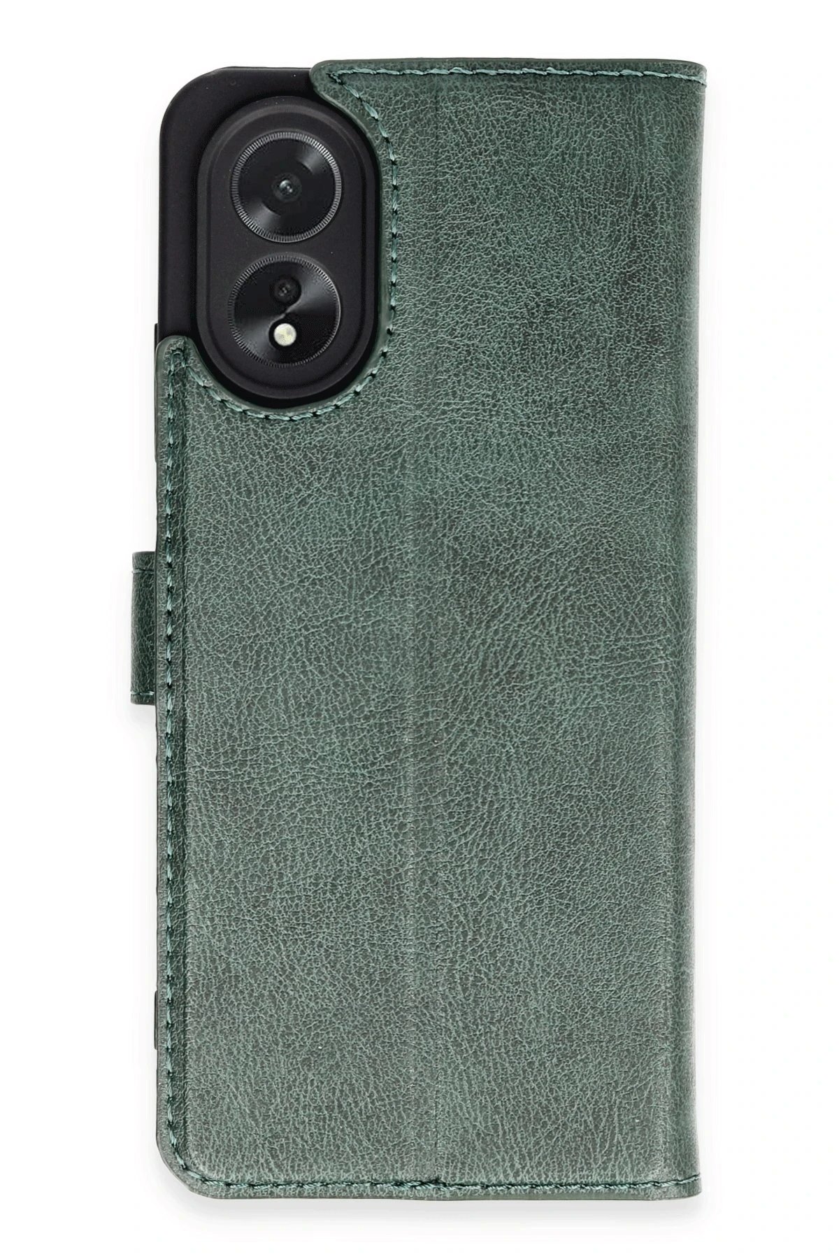 Oppo A38 Kılıf Trend S Plus Kapaklı Kılıf - Yeşil-(5796)