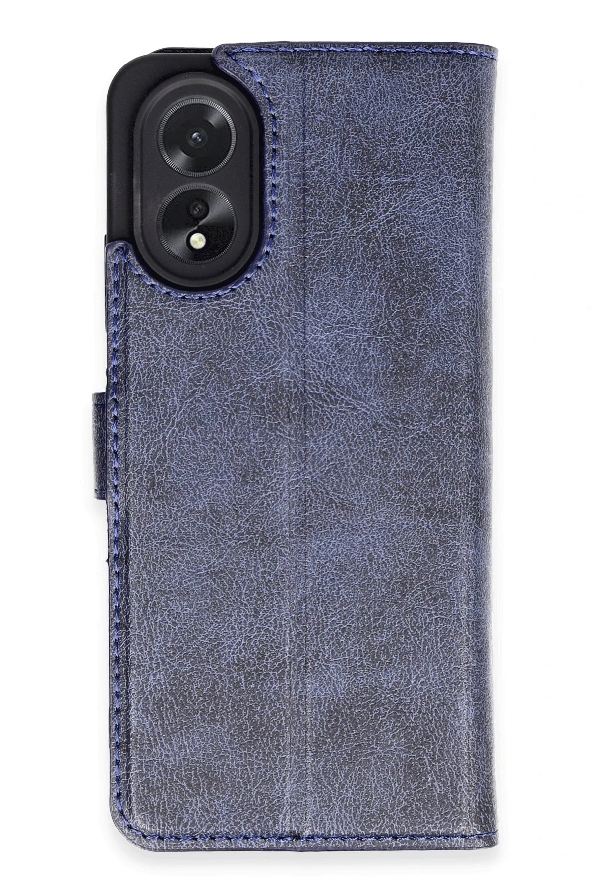 Oppo A38 Kılıf Trend S Plus Kapaklı Kılıf - Lacivert-(5796)