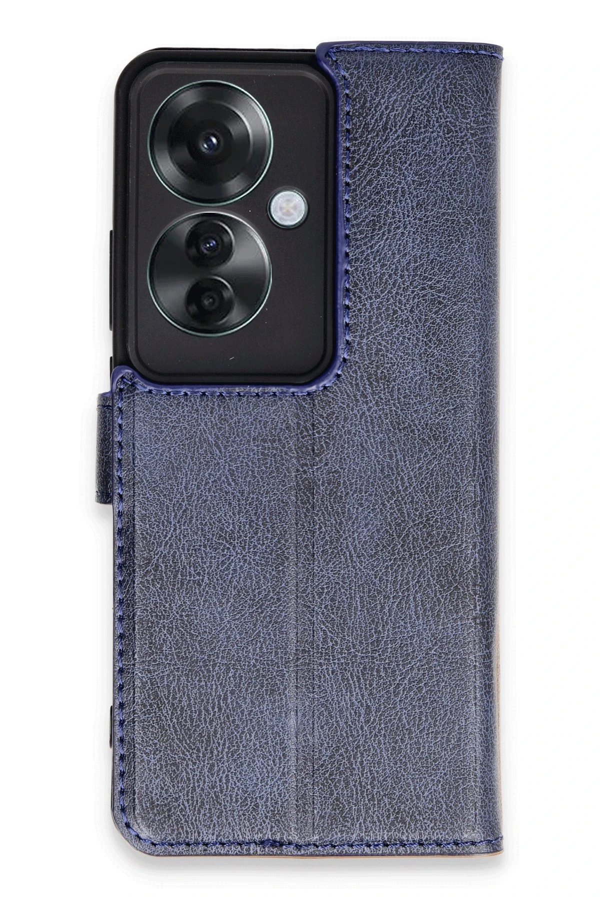 Oppo Reno 11F Kılıf Trend S Plus Kapaklı Kılıf - Lacivert-(5796)