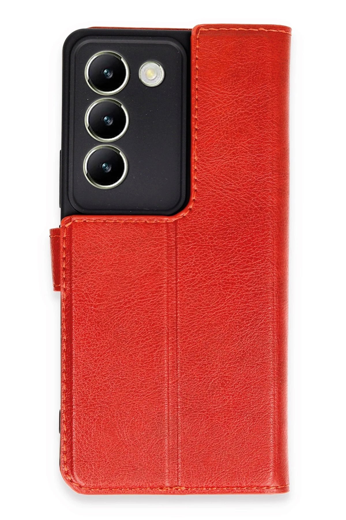 Vivo V30 Lite 4G Kılıf Trend S Plus Kapaklı Kılıf - Kırmızı-(5796)